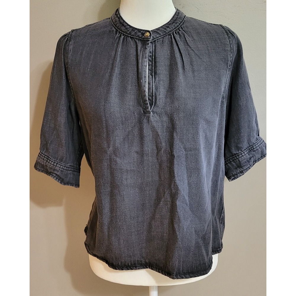 NWT Velvet Heart Black Denim Popover Top